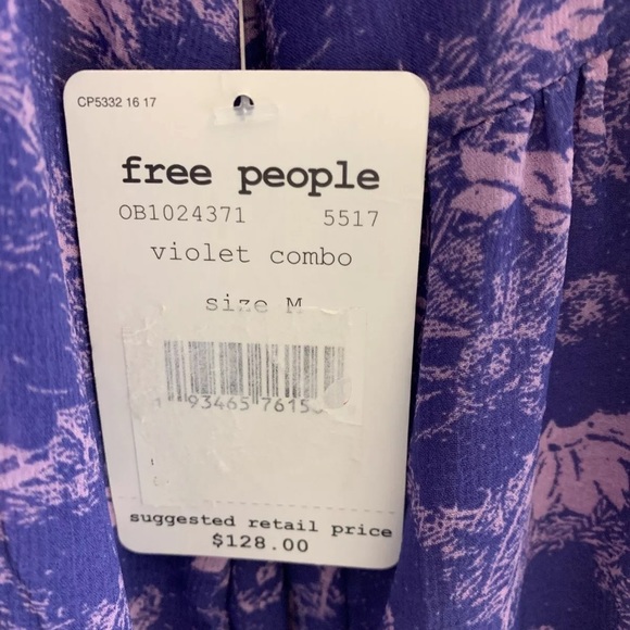 Free People Medium Mini Dress Tunic Ruffles NWT - Picture 5 of 12